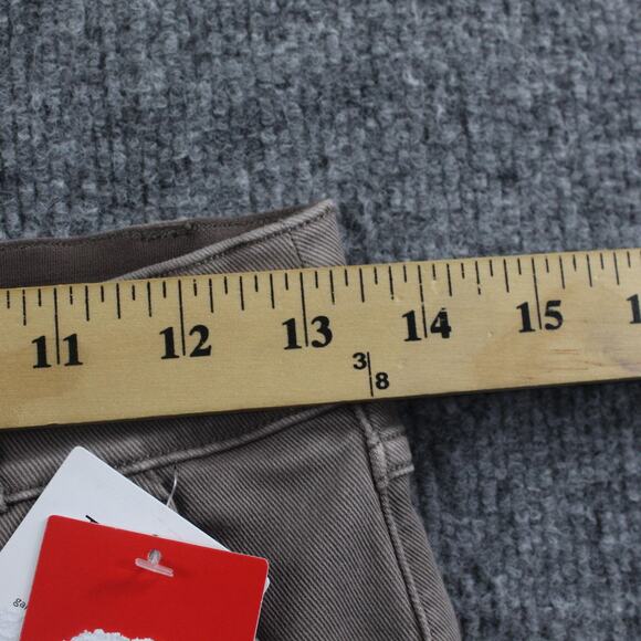 Spanx Pant Medium Stretch Twill Cropped Wide Leg Pant Brown Smoke Utility Casual - Picture 8 of 13